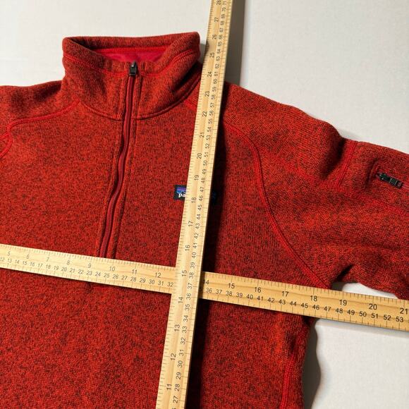 Patagonia Women's size M Better Sweater Heathered Dark Red Quarter Zip Pullover - Picture 8 of 9